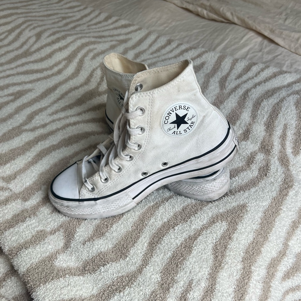 White Platform Converse